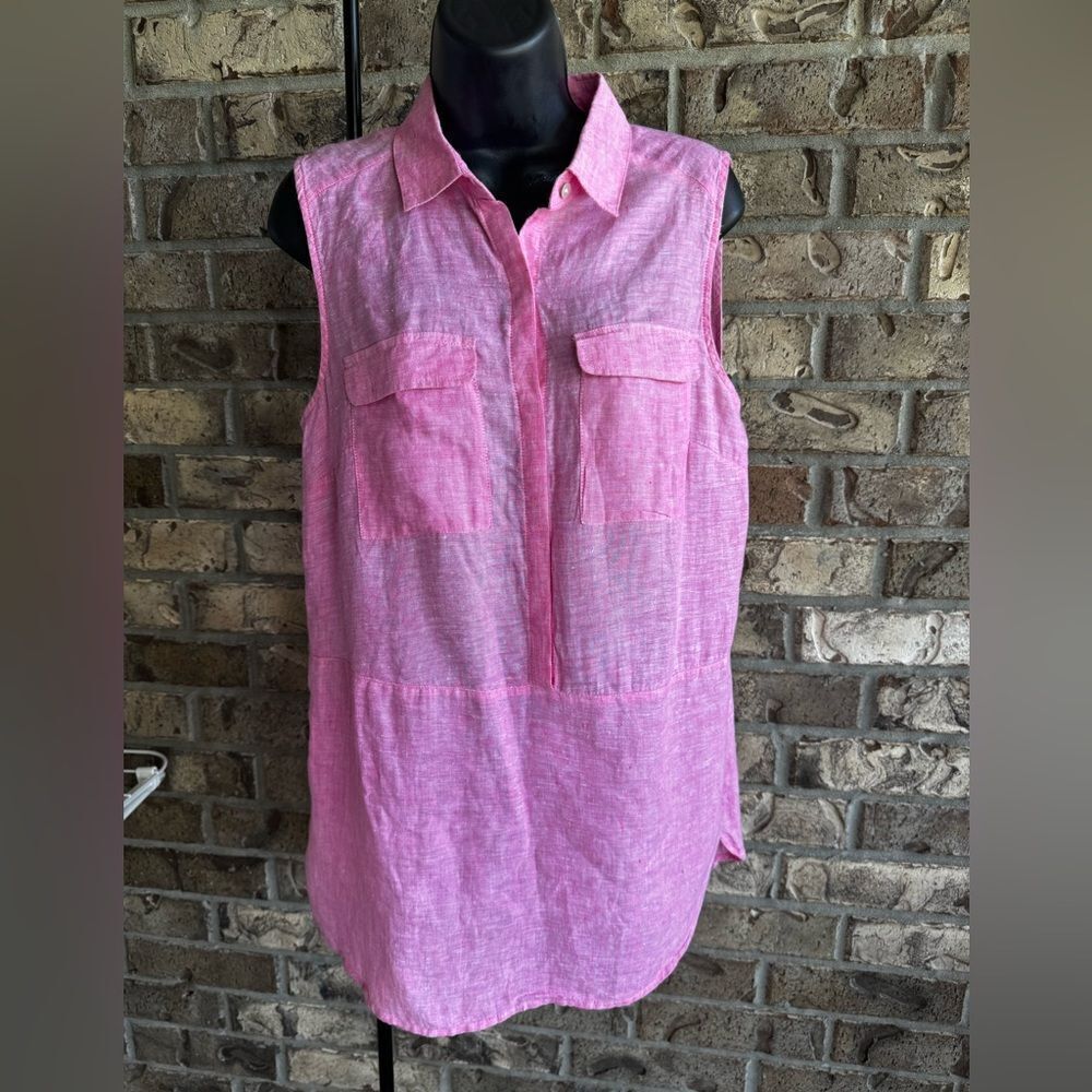 Jones New York Pink Sleeveless Blouse Size S